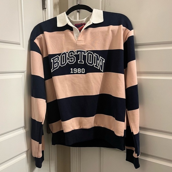 Edikted Striped Boston Rugby Polo NWT Size XS - Picture 2 of 5